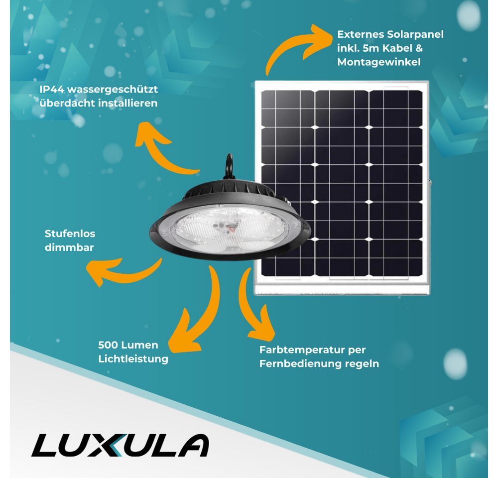 LUXULA LED Solarleuchte LUXULA LED Solar-Hängeleuchte 500 lm, Farbwechsler – Bild 2 von 5