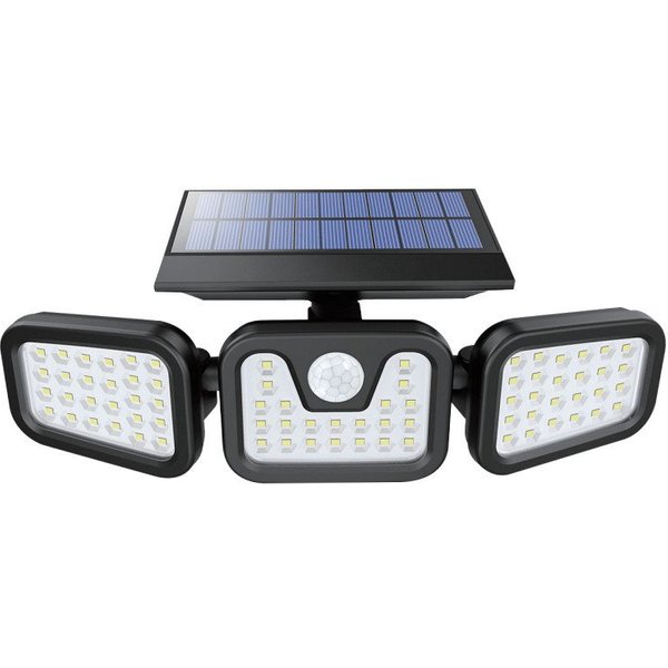 LUXULA LED Solarleuchte LUXULA LED Solar-Wandleuchte 300 lm neutralweiß schwarz, LED fest integriert, Neutralweiß