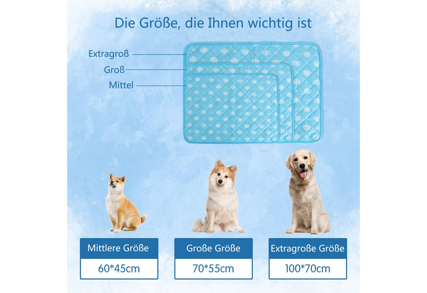 Ledander Hundematte Hundematte kühlmatte Hund, Waschbar Kühlkissen hundematte, für Zuhause Unterwegs oder im Auto – Bild 2 von 5