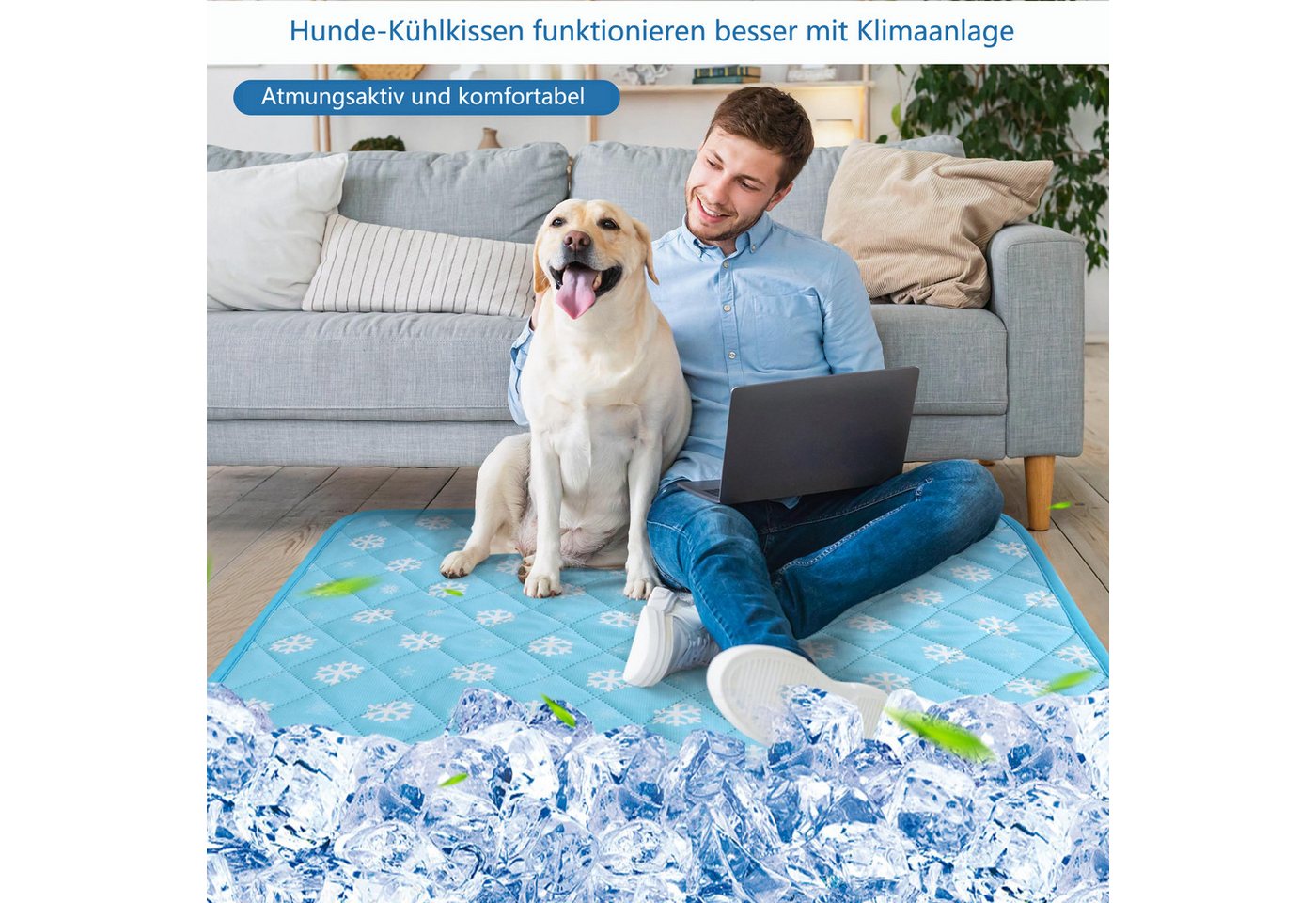 Ledander Hundematte Hundematte kühlmatte Hund, Waschbar Kühlkissen hundematte, für Zuhause Unterwegs oder im Auto – Bild 4 von 5