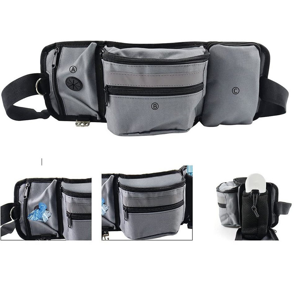 Ledander Leckerlibeutel Leckerlibeutel für Hunde,Bauchtasche für Hunde Zubehör, grau,Freihändige Hüfttasche für Hundetraining & Spaziergang – Bild 3 von 5