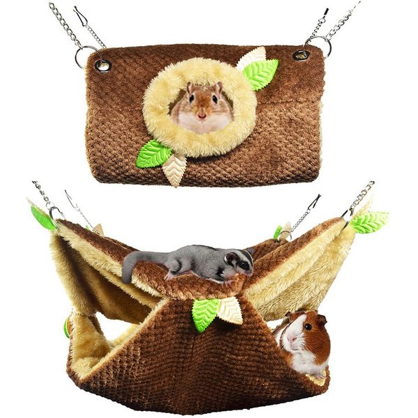 Ledander Tierbett Kleintierhängematte, Hamster Hängematte Hängematte, Tunnel Warmbett Hauskäfig Nestkäfig Hängetunnel und Hängematte