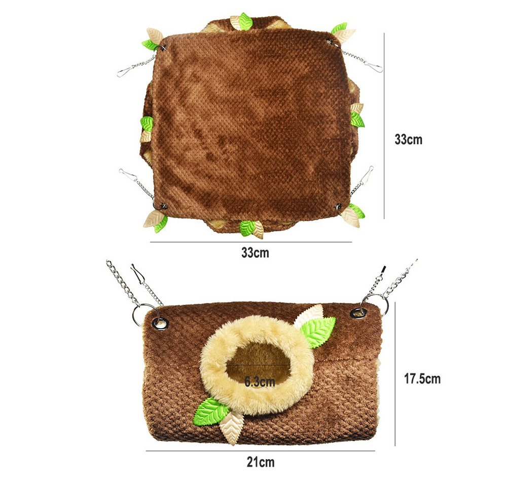 Ledander Tierbett Kleintierhängematte, Hamster Hängematte Hängematte, Tunnel Warmbett Hauskäfig Nestkäfig Hängetunnel und Hängematte – Bild 2 von 5