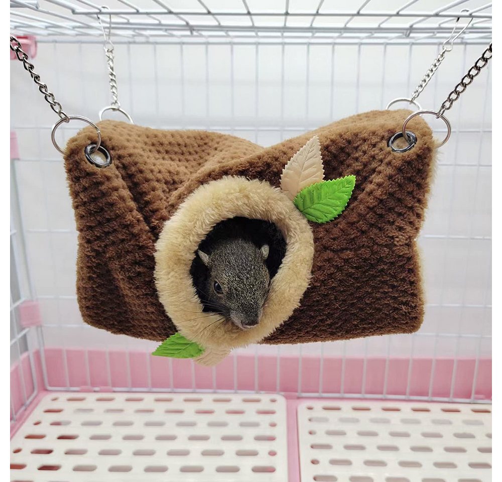 Ledander Tierbett Kleintierhängematte, Hamster Hängematte Hängematte, Tunnel Warmbett Hauskäfig Nestkäfig Hängetunnel und Hängematte – Bild 3 von 5