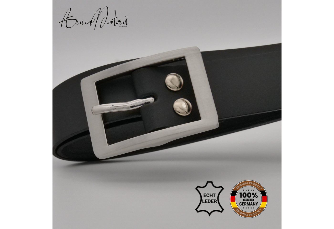 AnnaMatoni Ledergürtel AnnaMatoni Damen Basic Ledergürtel 3cm echt Leder Made in – Bild 3 von 4
