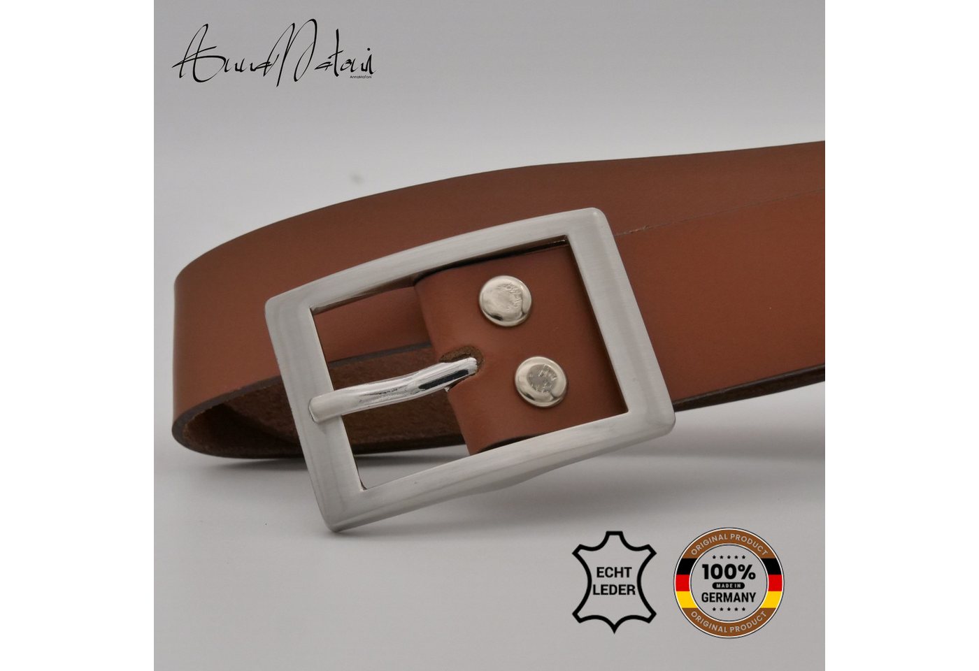 AnnaMatoni Ledergürtel AnnaMatoni Damen Basic Ledergürtel 3cm echt Leder Made in – Bild 3 von 4