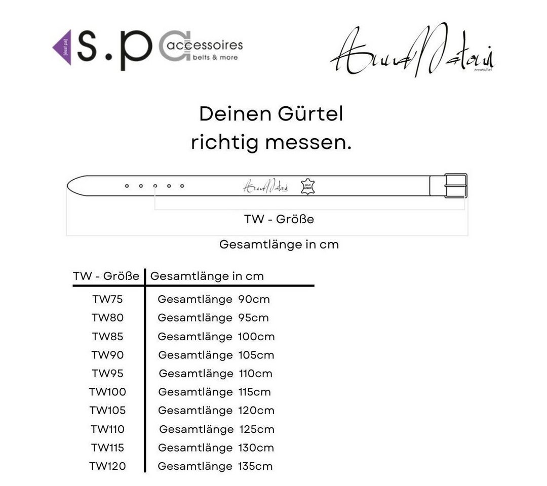 AnnaMatoni Ledergürtel AnnaMatoni Damen Ledergürtel Basic 3cm breit echt Leder Gürtel – Bild 4 von 4