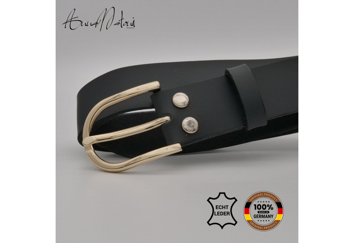 AnnaMatoni Ledergürtel AnnaMatoni Damen Ledergürtel Basic Gürtel 3cm breit echt Leder – Bild 3 von 4