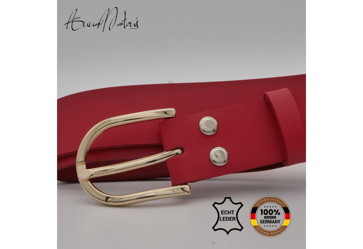 AnnaMatoni Ledergürtel AnnaMatoni Damen Ledergürtel Basic Gürtel 3cm breit echt Leder – Bild 3 von 4