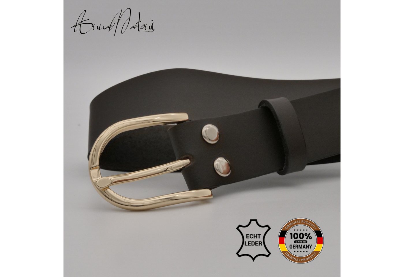 AnnaMatoni Ledergürtel AnnaMatoni Damen Ledergürtel Basic Gürtel 3cm breit echt Leder – Bild 3 von 4