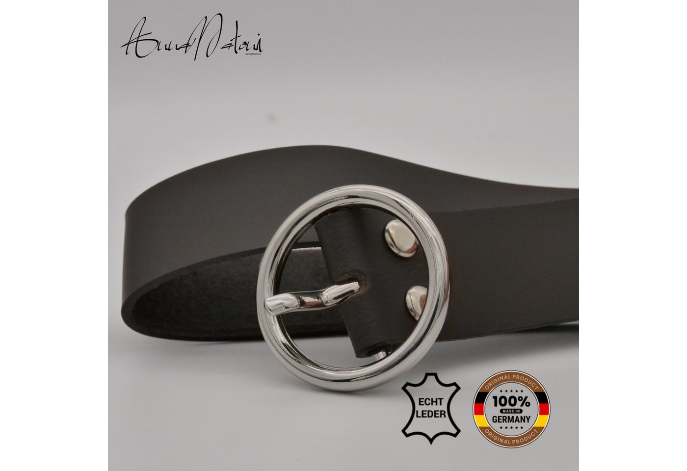 AnnaMatoni Ledergürtel AnnaMatoni Damen Ledergürtel Basic Gürtel 3cm breit echt Leder – Bild 3 von 4