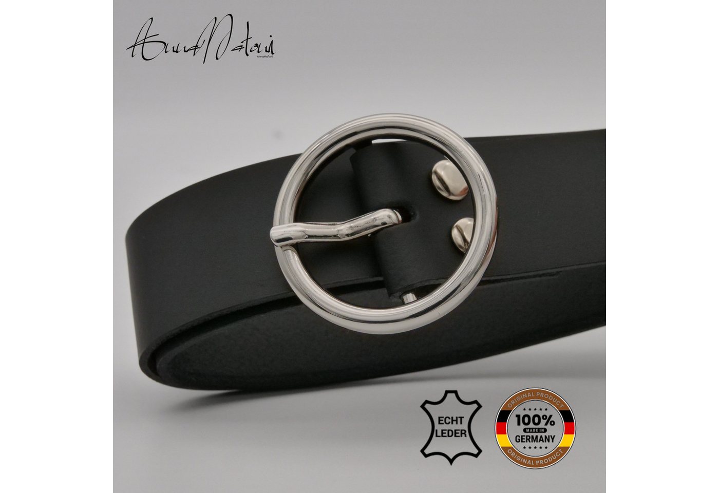 AnnaMatoni Ledergürtel AnnaMatoni Damen Ledergürtel Basic Gürtel 3cm breit echt Leder – Bild 3 von 4