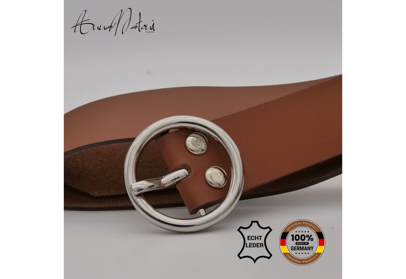 AnnaMatoni Ledergürtel AnnaMatoni Damen Ledergürtel Basic Gürtel 3cm breit echt Leder – Bild 3 von 4