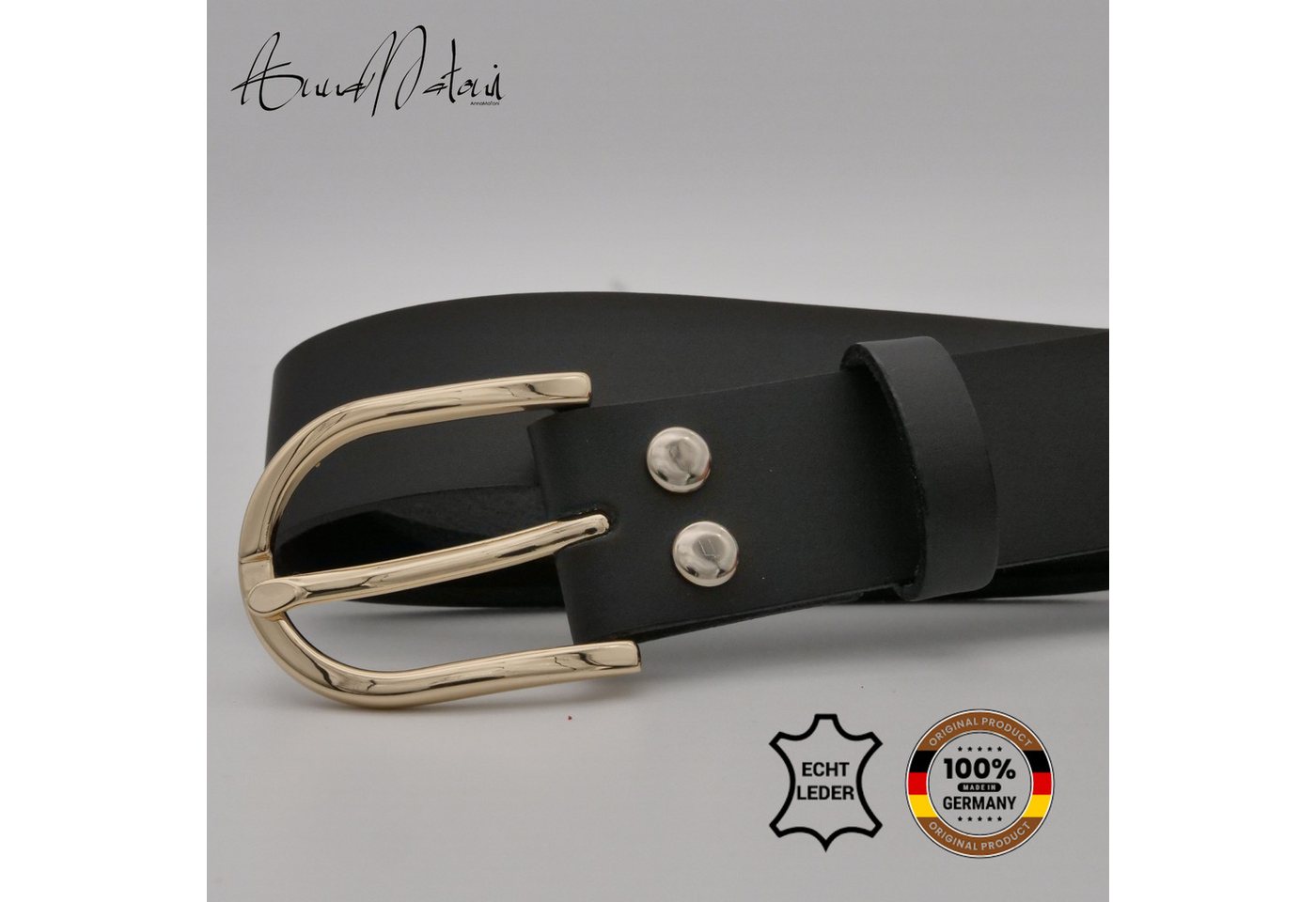 AnnaMatoni Ledergürtel AnnaMatoni Damen Ledergürtel Basic Gürtel 3cm breit echt Leder – Bild 3 von 4