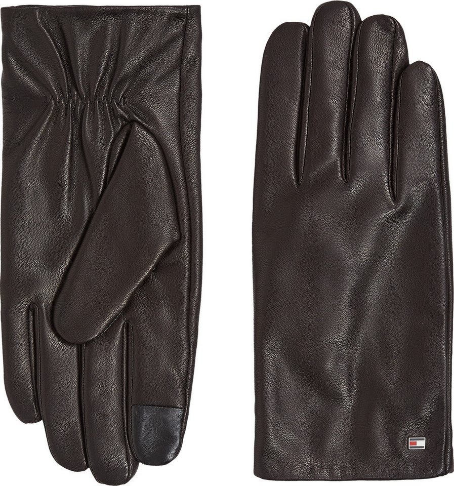 Tommy Hilfiger Lederhandschuhe ESSENTIAL FLAG LEATHER GLOVES mit Tommy Hilfiger Flagge – Bild 2 von 5