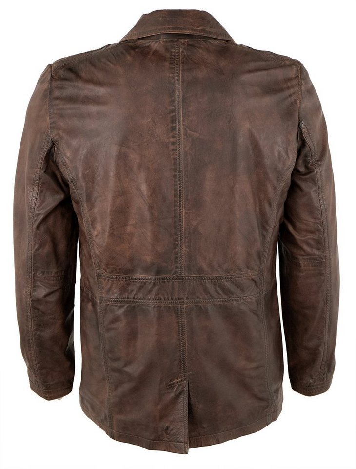 Maddox Lederjacke Anthony MADDOX - Herren Lederjacke Lammnappa mocca – Bild 3 von 5