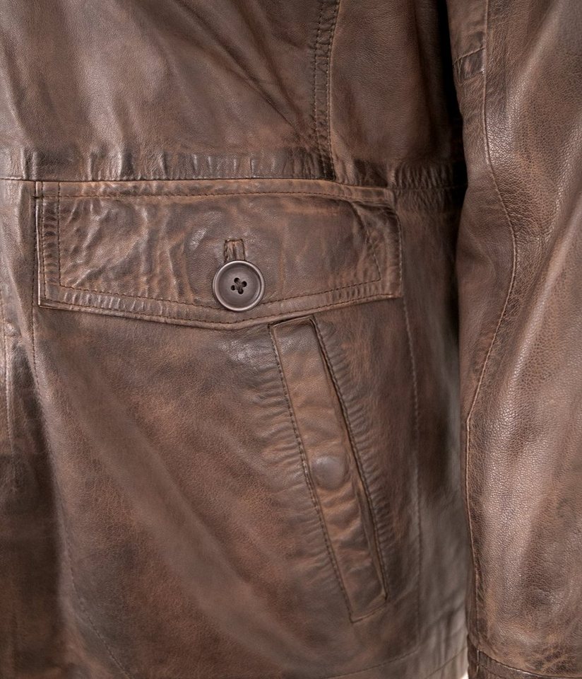 Maddox Lederjacke Anthony MADDOX - Herren Lederjacke Lammnappa mocca – Bild 4 von 5