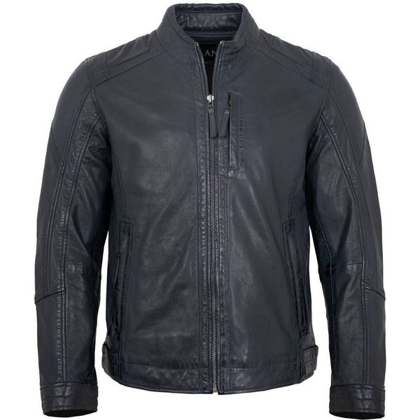 Jilani Lederjacke Eldor-2 Jilani - Herren Lederjacke Lammnappa navy