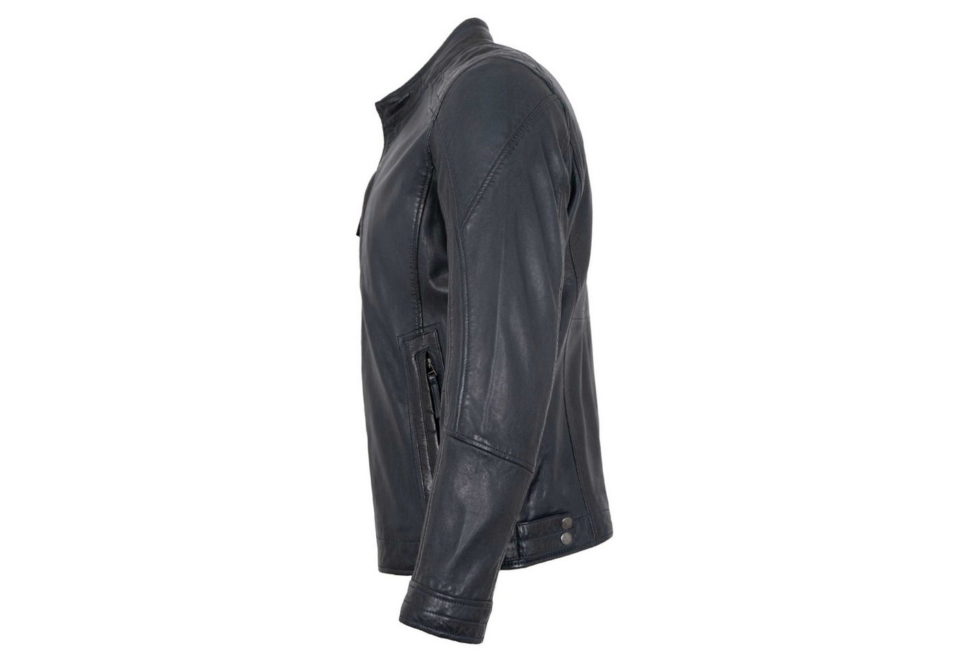 Jilani Lederjacke Eldor-2 Jilani - Herren Lederjacke Lammnappa navy – Bild 3 von 5