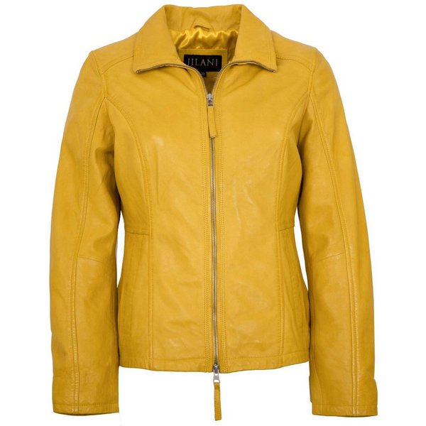Jilani Lederjacke Kaja Jilani Collection - Damen Lederjacke Lammnappa gelb