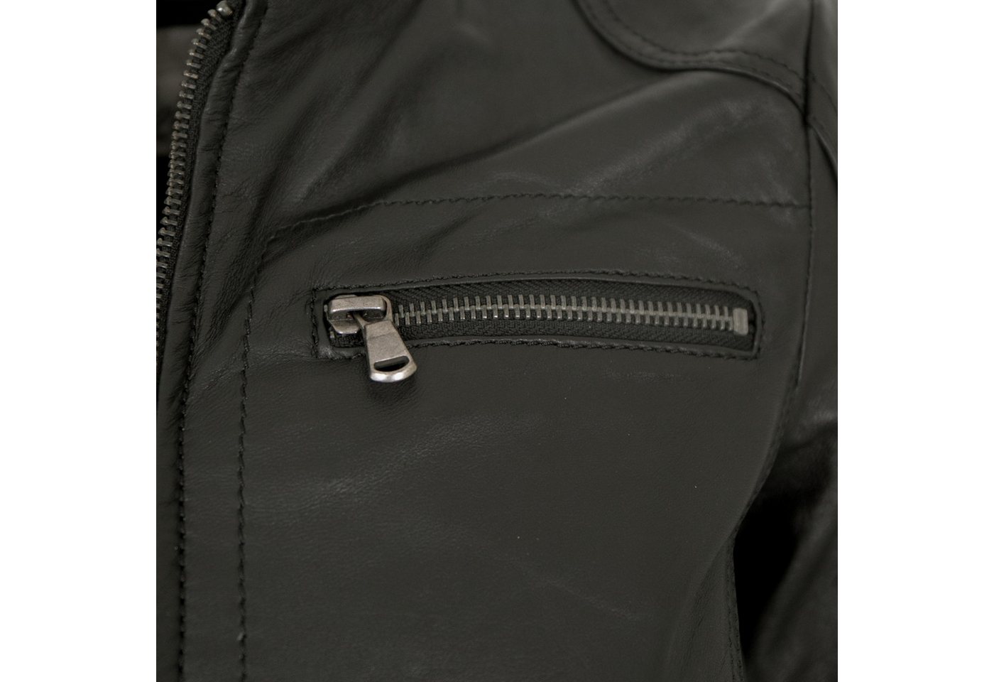 7eleven Lederjacke Katta-2 7eleven - Damen Lederjacke Lammnappa schwarz – Bild 5 von 5