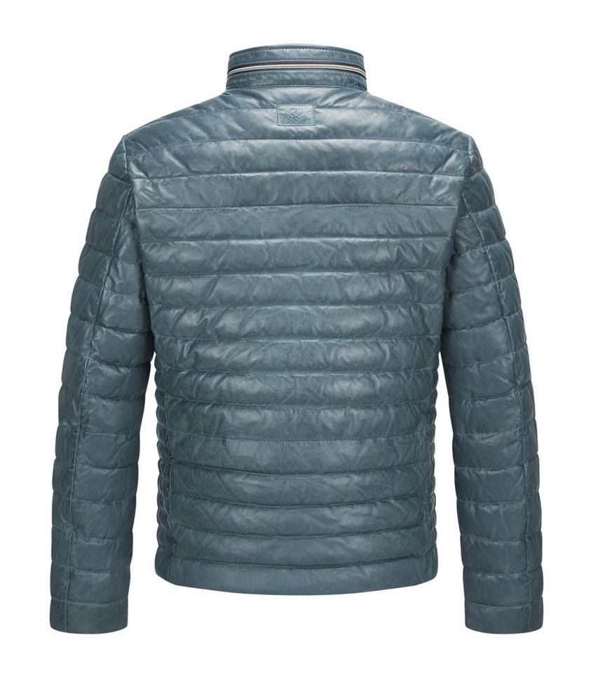 MILESTONE Lederjacke MSCortino Milestone - Herren Lederjacke Steppjacke Lammnappa himmelblau – Bild 3 von 5