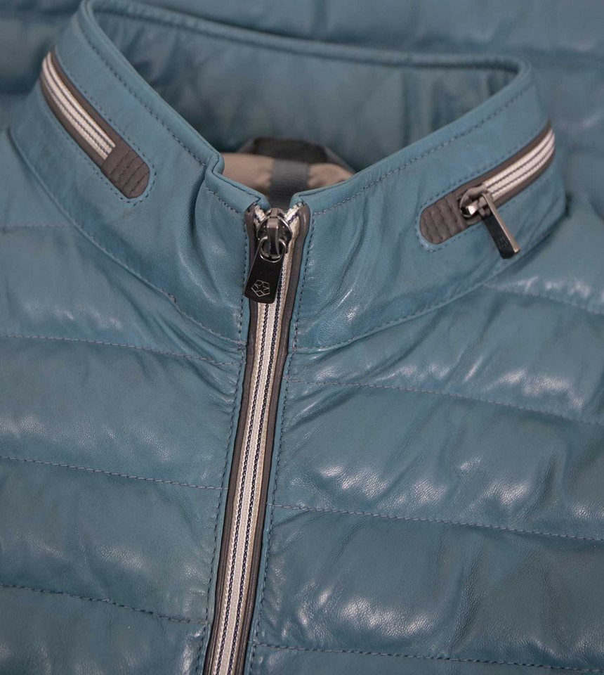 MILESTONE Lederjacke MSCortino Milestone - Herren Lederjacke Steppjacke Lammnappa himmelblau – Bild 5 von 5