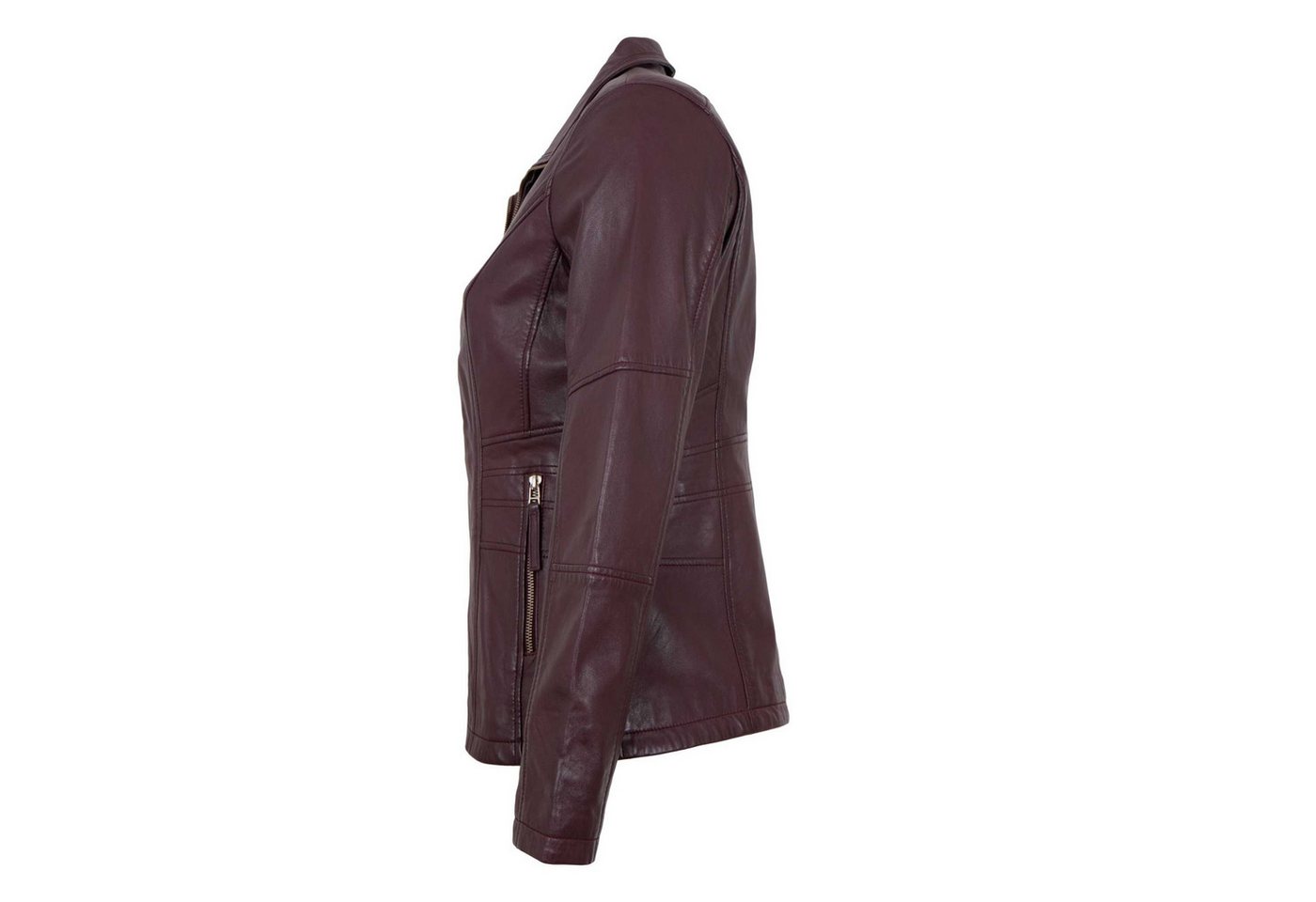 Jilani Lederjacke Sofinea Jilani Collection - Damen Lederjacke Lammnappa burgundy – Bild 3 von 5