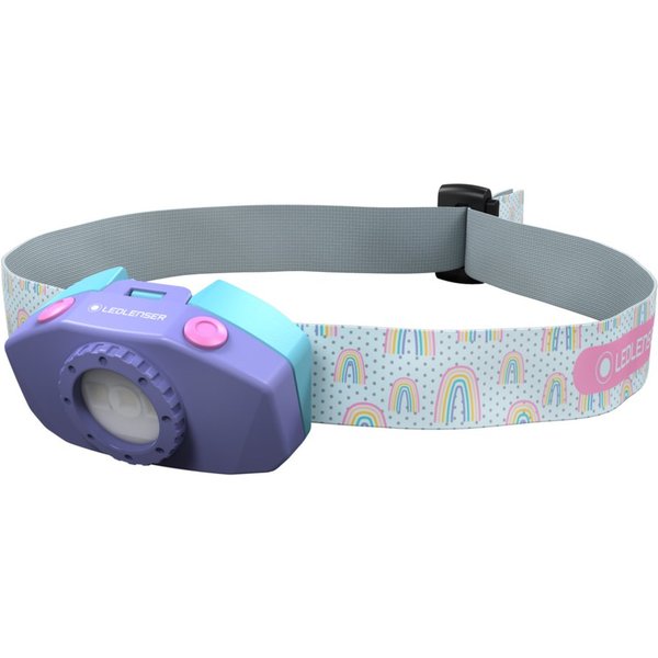Ledlenser LED Stirnlampe KIDLED2 Lila, 40 Lumen, 9 m Leuchtweite, 35g leicht, 20Std Laufzeit, IP44, Batterie