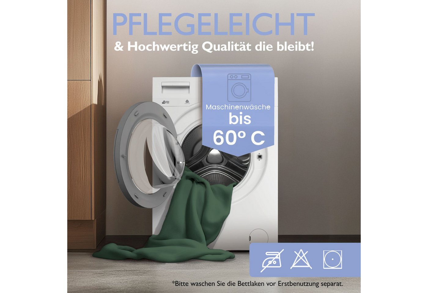leevitex® Spannbettlaken 1er-Pack, Stoffgewicht 150 g/m², verschiedene Größen, 40 cm Steghöhe, Jersey, Gummizug: rundum, (1 Stück), verschiedene Farben, OEKO-TE – Bild 5 von 5