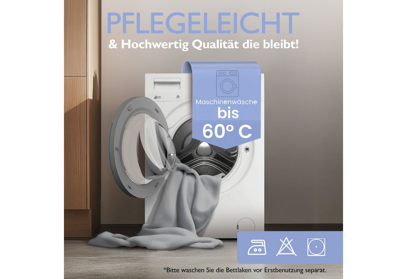 leevitex® Spannbettlaken 1er-Pack, Stoffgewicht 150 g/m², verschiedene Größen, 40 cm Steghöhe, Jersey, Gummizug: rundum, (1 Stück), verschiedene Farben, OEKO-TE – Bild 5 von 5