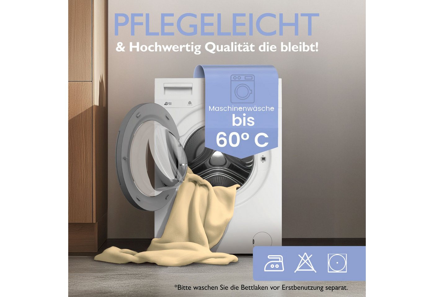 leevitex® Spannbettlaken 2er-Pack, Stoffgewicht 150 g/m², verschiedene Größen, 40 cm Steghöhe, Jersey, Gummizug: rundum, (2 Stück), verschiedene Farben, OEKO-TE – Bild 5 von 5