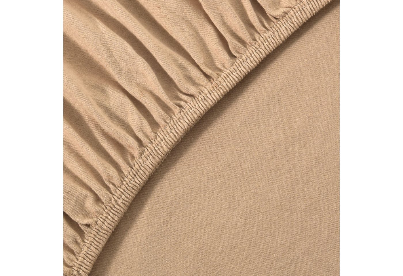 leevitex® Spannbettlaken Premium, verschiedene Größen, Stoffgewicht 195 g/m², 40 cm Steghöhe, Jersey-Elasthan, Gummizug: rundum, (1 Stück), verschiedene Farben, – Bild 2 von 5