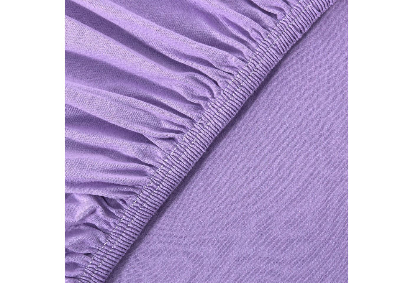 leevitex® Spannbettlaken verschiedene Größen, Stoffgewicht 170 g/m², 40 cm Steghöhe, Jersey, Gummizug: rundum, (1 Stück), verschiedene Farben, OEKO-TEX® STANDAR – Bild 2 von 5