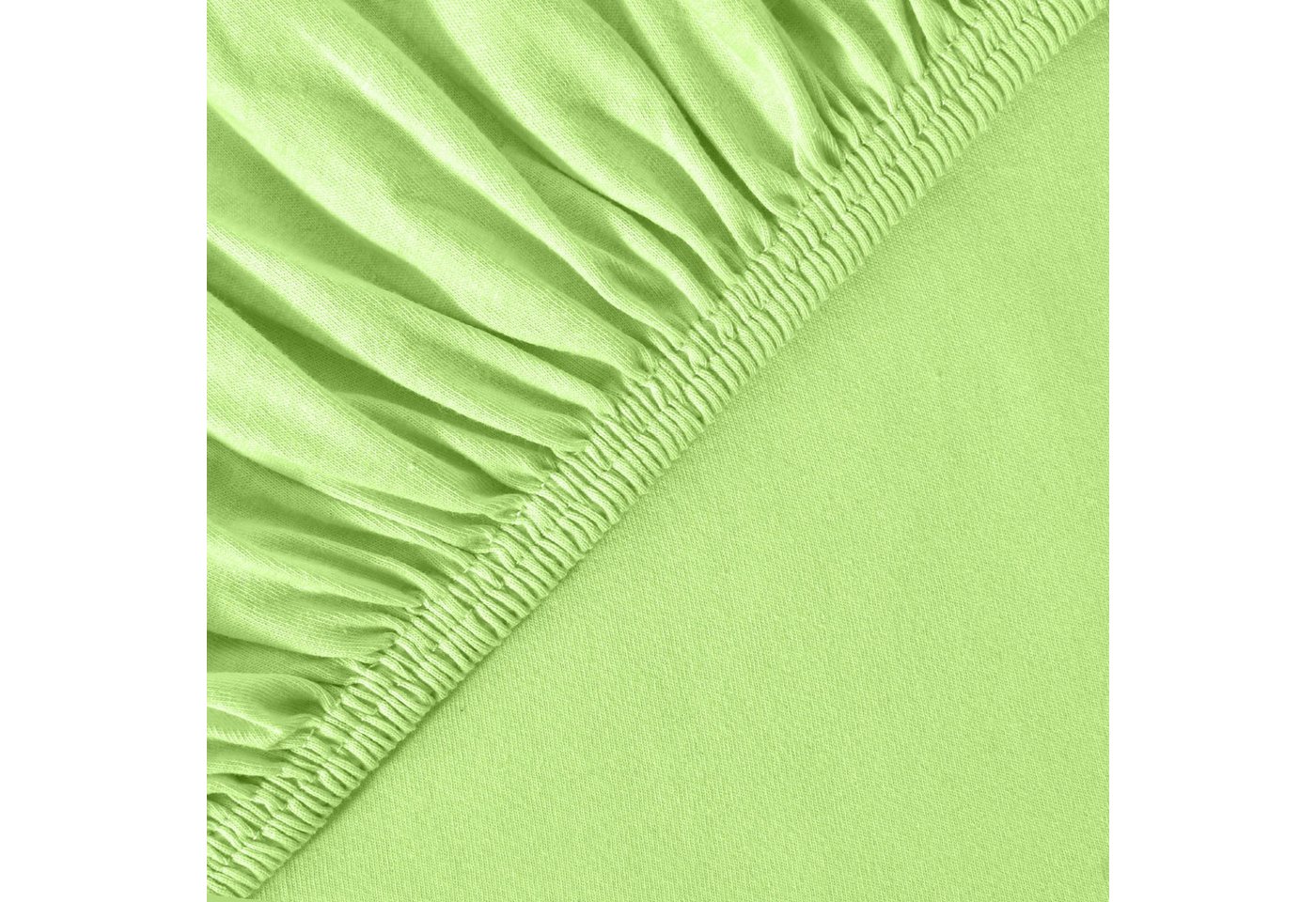 leevitex® Spannbettlaken verschiedene Größen, Stoffgewicht 170 g/m², 40 cm Steghöhe, Jersey, Gummizug: rundum, (1 Stück), verschiedene Farben, OEKO-TEX® STANDAR – Bild 2 von 5