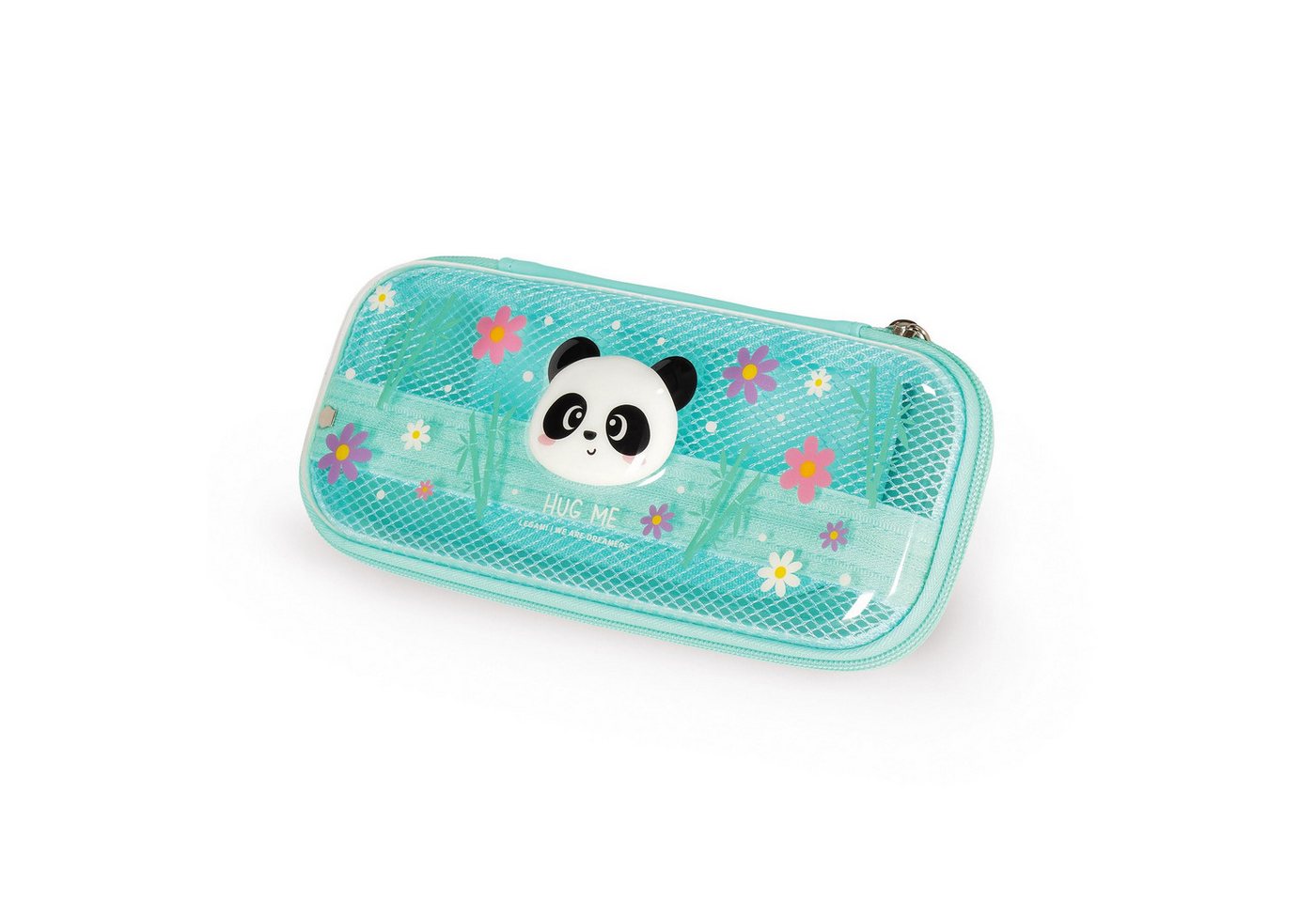 Legami Federmäppchen Federmäppchen mit Panda Motiv, 23 x 11 x 5 cm, 2 Fächer, Innenfach mit Netzstoff, Reißverschluss, Stifthalter innen – Bild 2 von 5