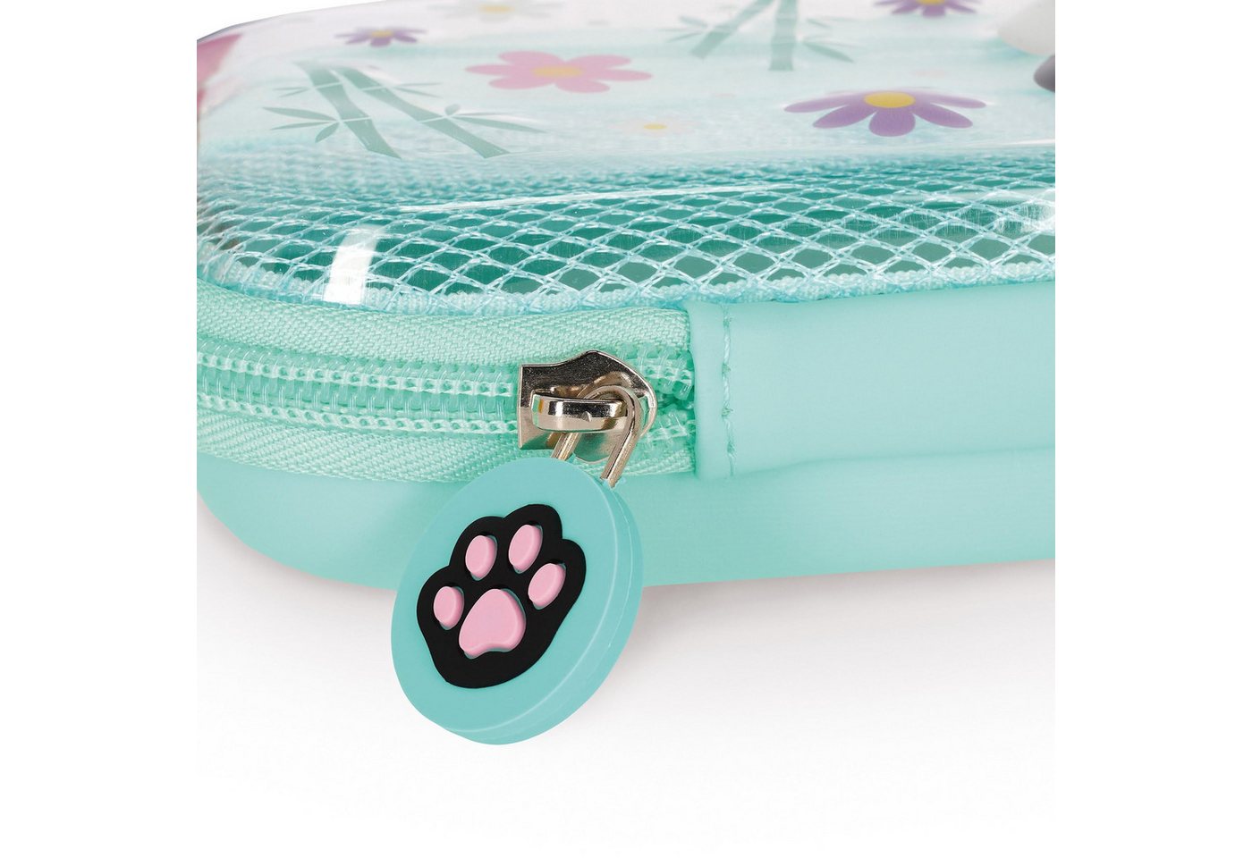Legami Federmäppchen Federmäppchen mit Panda Motiv, 23 x 11 x 5 cm, 2 Fächer, Innenfach mit Netzstoff, Reißverschluss, Stifthalter innen – Bild 5 von 5