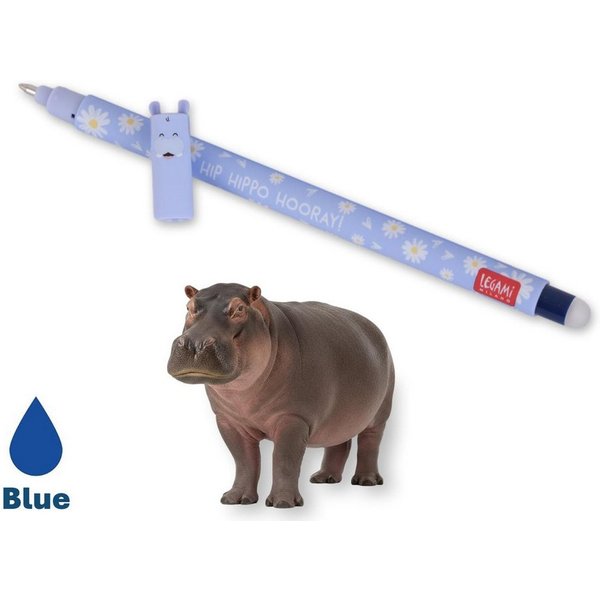 löschbarer Gelroller Lovely Friends Hippo blau