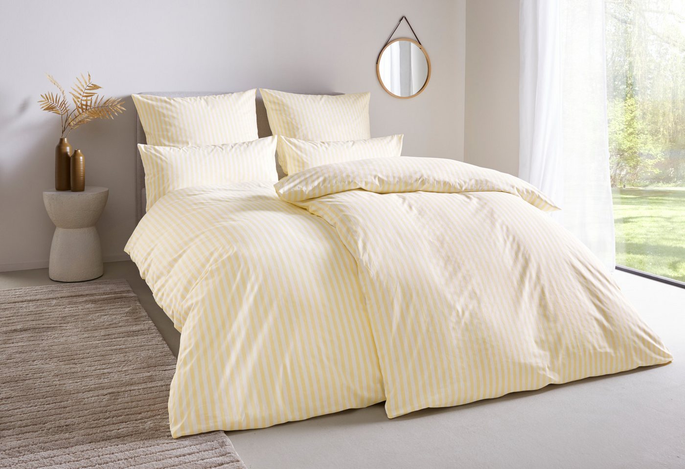 LeGer Home by Lena Gercke Bettwäsche Linnea, Renforcé, 3 teilig, aus 100% Baumwolle, Streifendesign – Bild 2 von 5