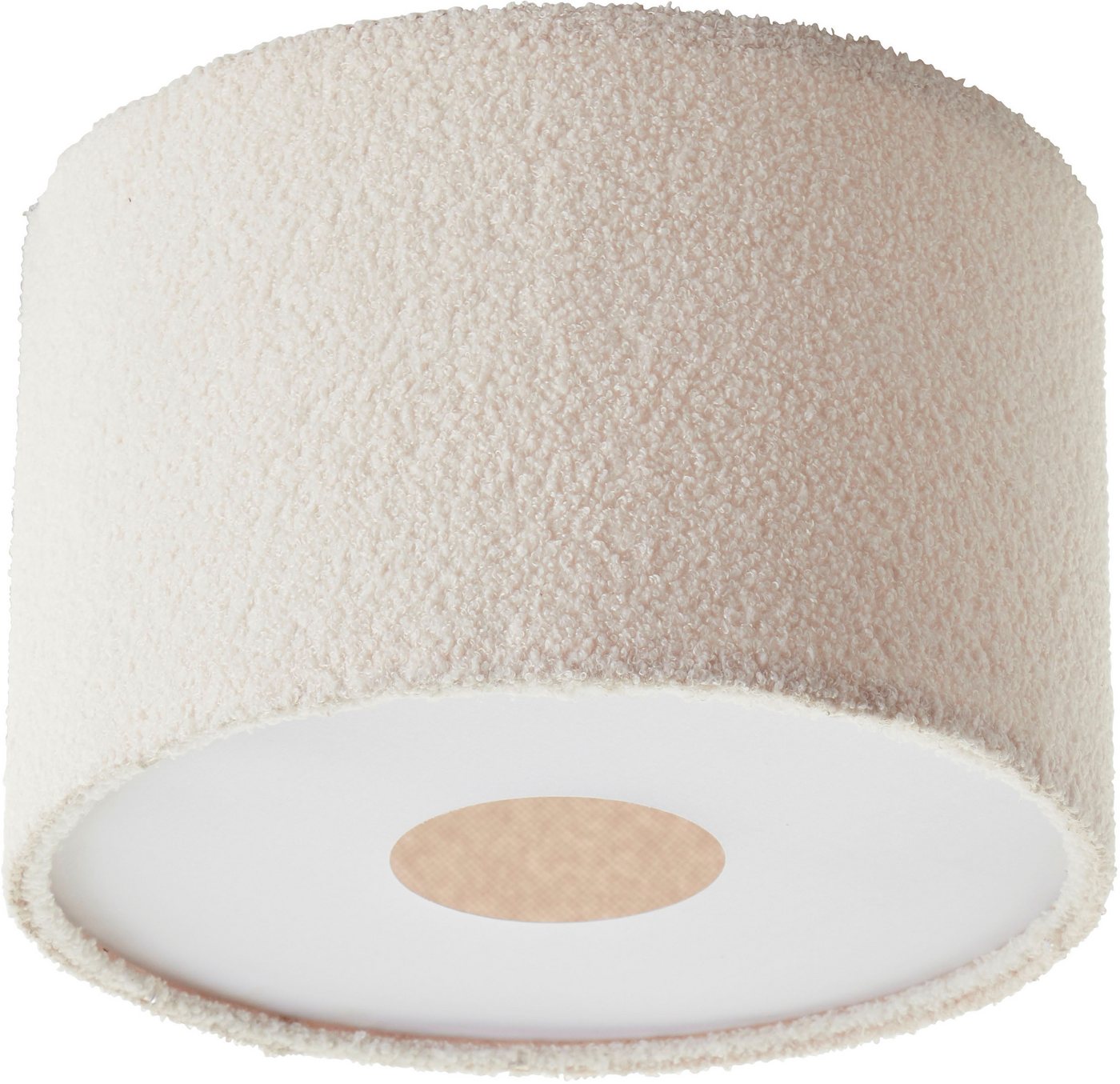 LeGer Home by Lena Gercke Deckenleuchte Debora, ohne Leuchtmittel, Teddy-Stoff, Ø 35 cm, E27, beige – Bild 2 von 5