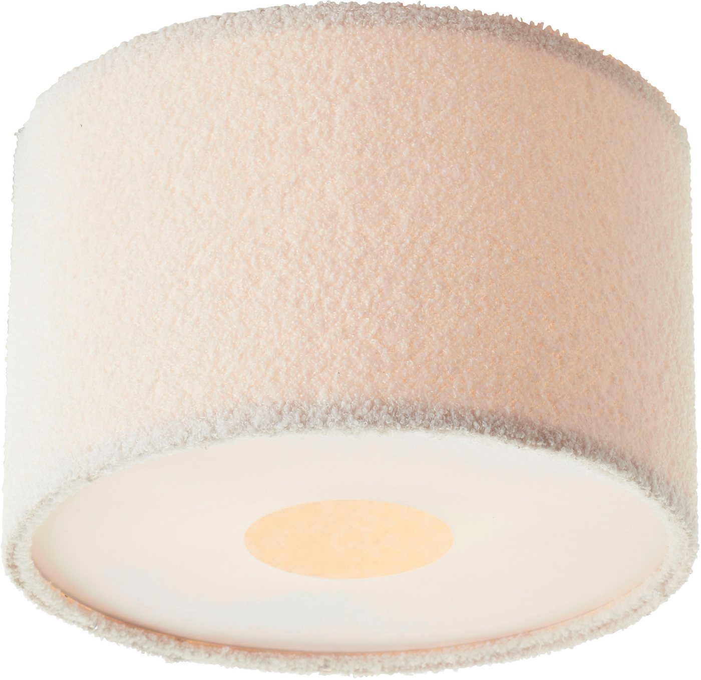 LeGer Home by Lena Gercke Deckenleuchte Debora, ohne Leuchtmittel, Teddy-Stoff, Ø 35 cm, E27, beige – Bild 4 von 5