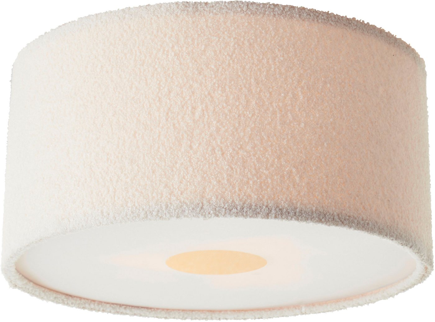 LeGer Home by Lena Gercke Deckenleuchte Debora, ohne Leuchtmittel, Teddy-Stoff, Ø 45 cm, E27, beige – Bild 3 von 5