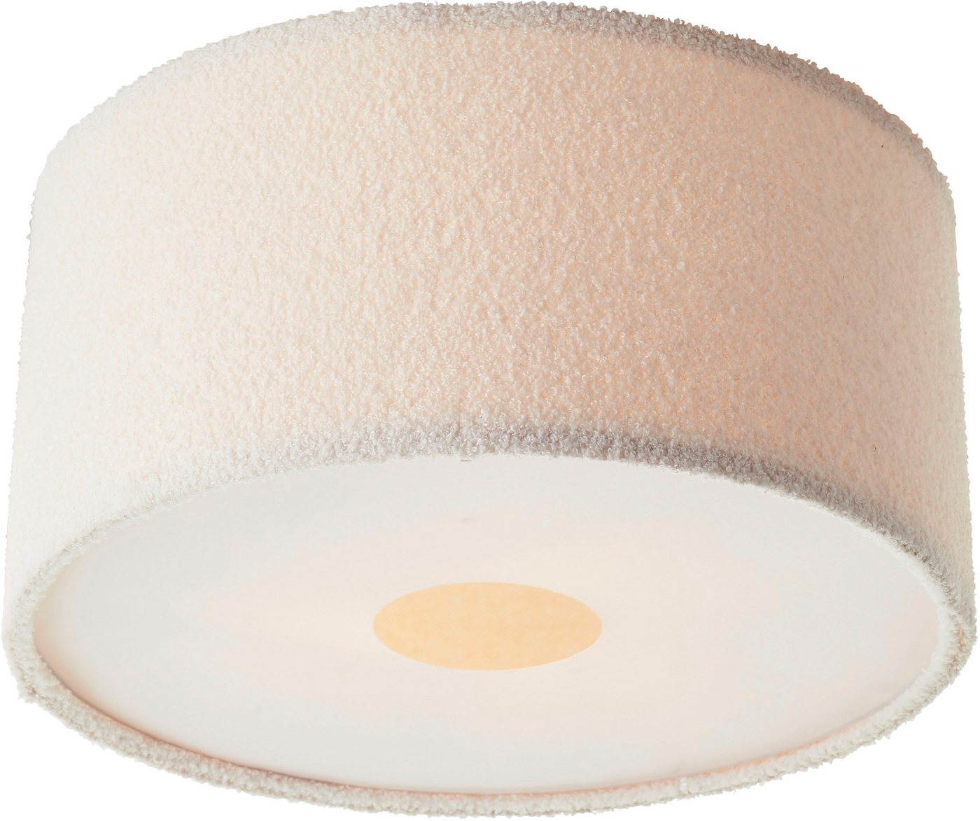 LeGer Home by Lena Gercke Deckenleuchte Debora, ohne Leuchtmittel, Teddy-Stoff, Ø 45 cm, E27, beige – Bild 4 von 5