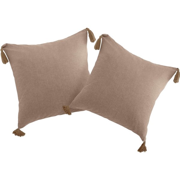 LeGer Home by Lena Gercke Dekokissen Jada, Kissenhülle ohne Füllung,Reißverschluß, 2er Set, modern, 50x50, Quaste