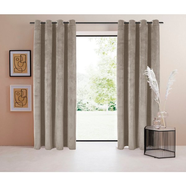 LeGer Home by Lena Gercke Gardine LADINA, 1 Stück, Ösen, blickdicht (1 St), Ösen, blickdicht, Polyester, blickdichter Vorhang, Samt Vorhang - Premium