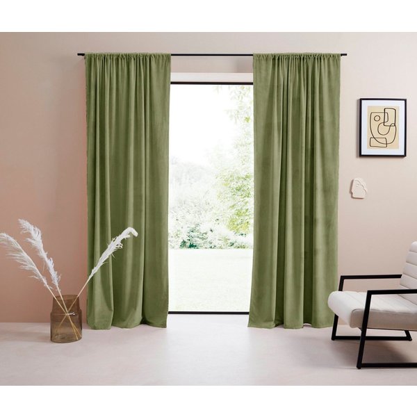 LeGer Home by Lena Gercke Gardine LADINA, 1 Stück, Blickdicht, Stangendurchzug (1 St), Stangendurchzug, blickdicht, Polyester, blickdicht, gewebt, verschiedene 