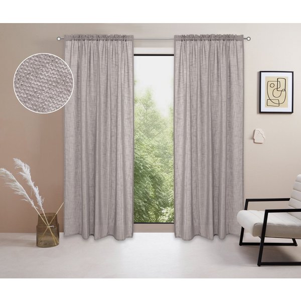 LeGer Home by Lena Gercke Gardine Marusha, Leinenoptik, halbtransparent, 1er & 2er Pack, Topseller! (2 St), Stangendurchzug, halbtransparent, Leinenoptik, grob 