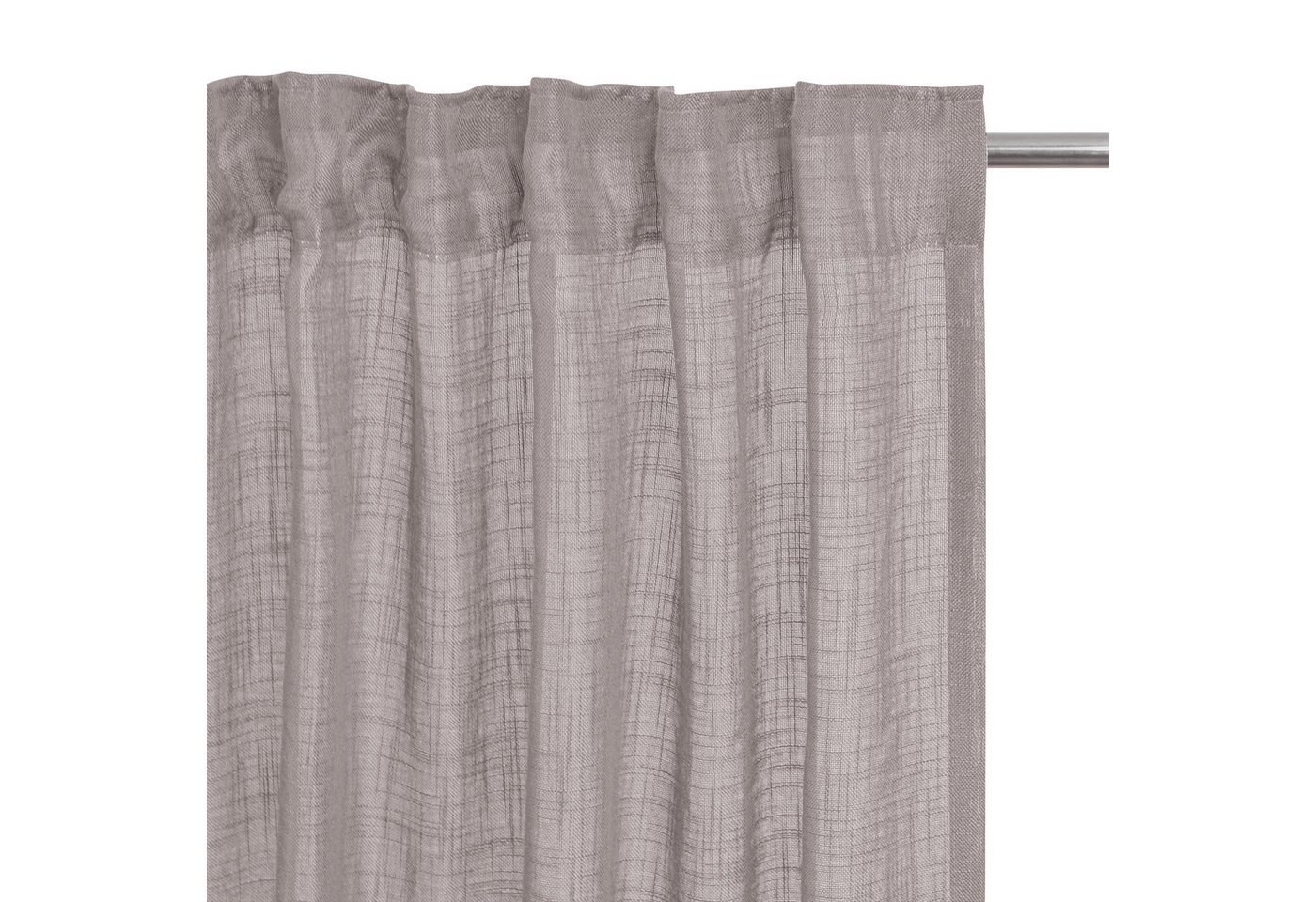 LeGer Home by Lena Gercke Gardine Marusha, Leinenoptik, halbtransparent, 1er & 2er Pack, Topseller (2 St), Multifunktionsband, halbtransparent, 1/2er Schal, Lei – Bild 3 von 5