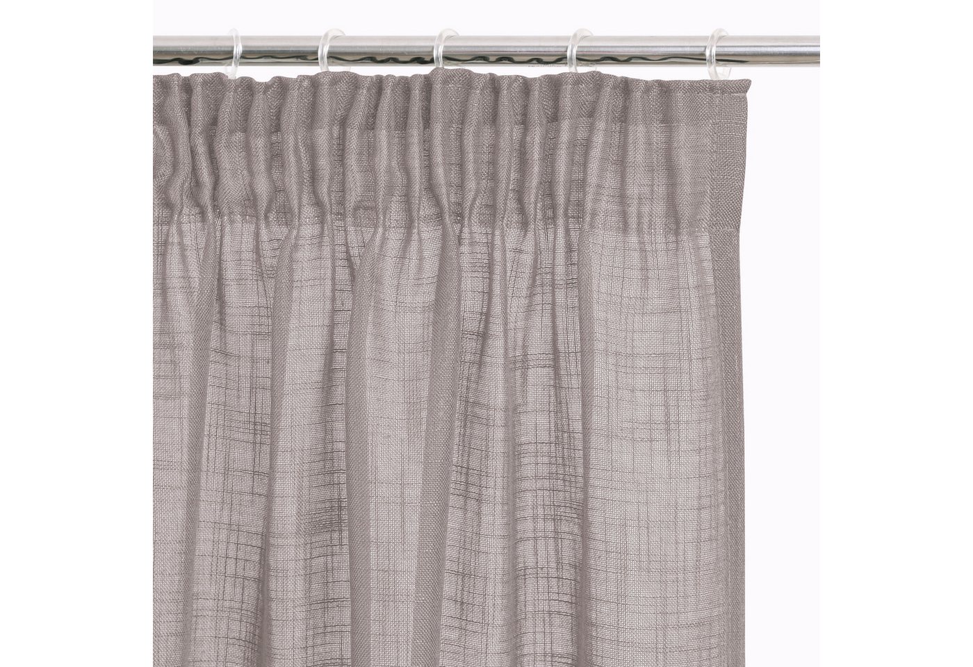 LeGer Home by Lena Gercke Gardine Marusha, Leinenoptik, halbtransparent, 1er & 2er Pack, Topseller (2 St), Multifunktionsband, halbtransparent, 1/2er Schal, Lei – Bild 4 von 5