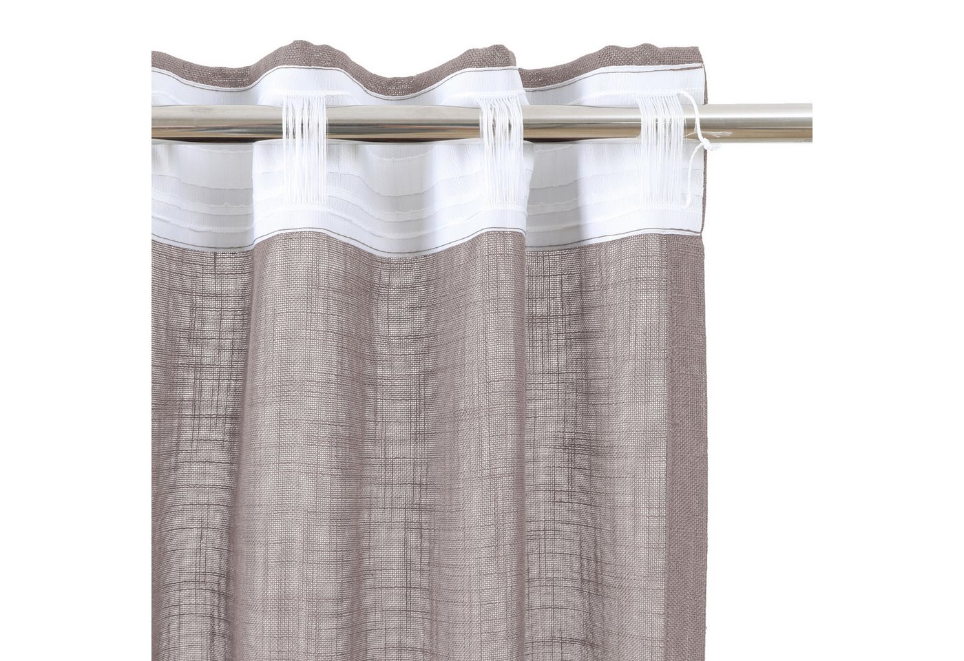 LeGer Home by Lena Gercke Gardine Marusha, Leinenoptik, halbtransparent, 1er & 2er Pack, Topseller (2 St), Multifunktionsband, halbtransparent, 1/2er Schal, Lei – Bild 5 von 5